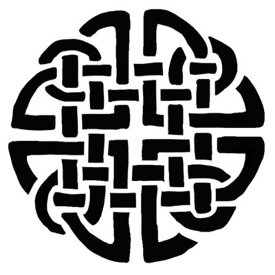 Celtic symbol love and family 3 stencil 6x6