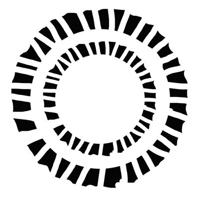 Jagged Carving Circle 2 stencil 6x6