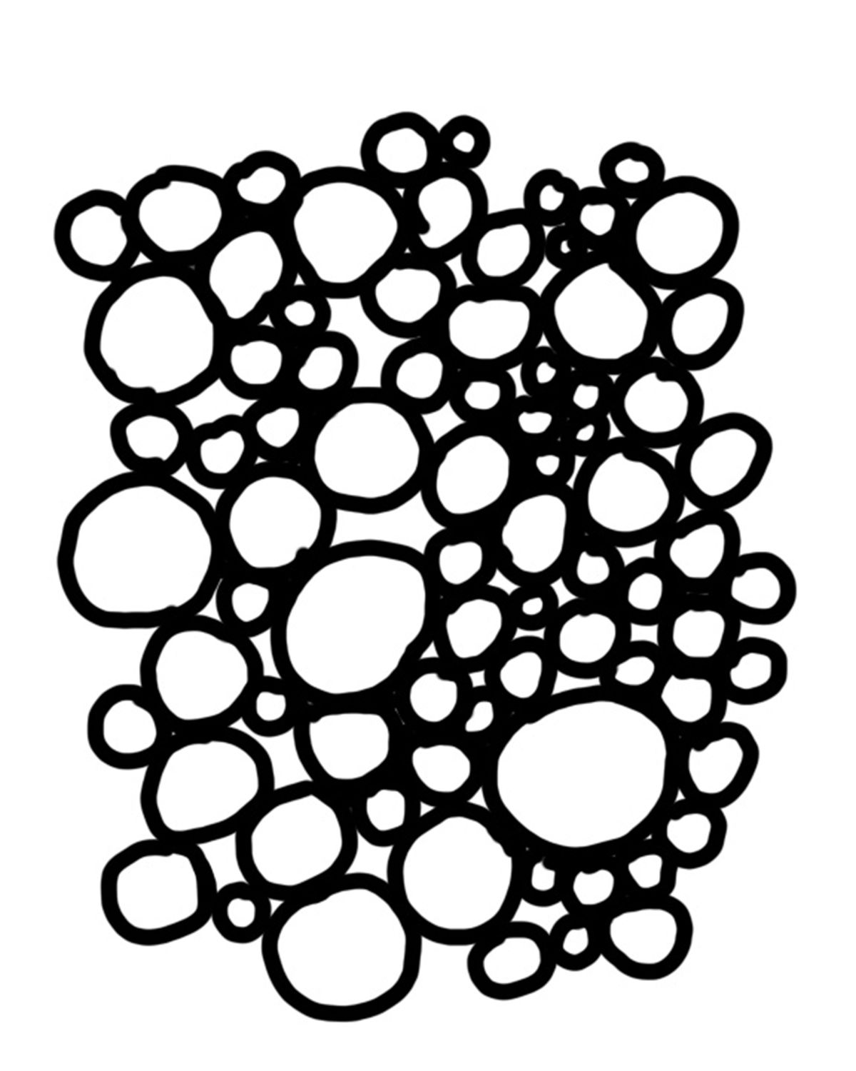 Doodle Circles stencil with mask 8x10
