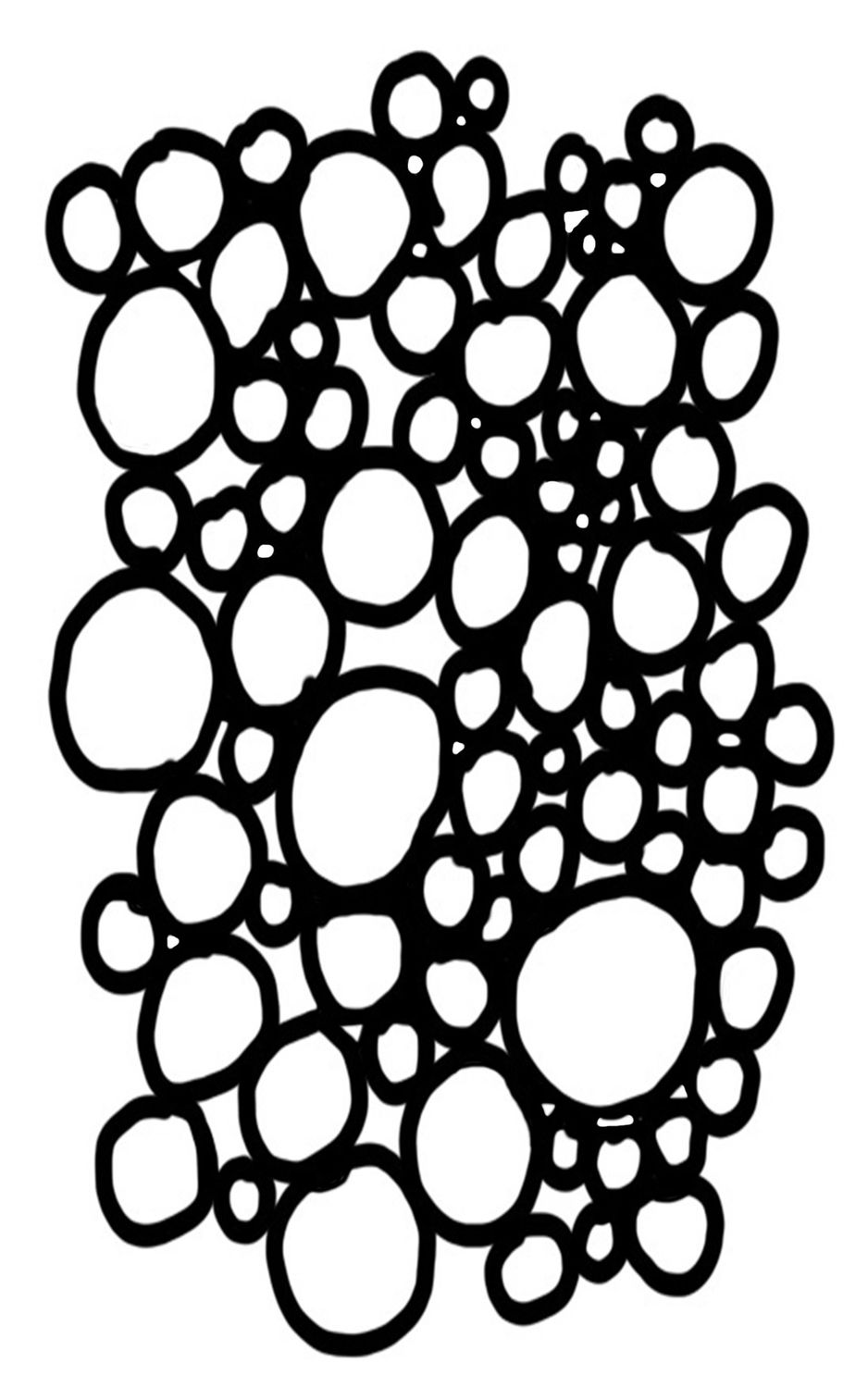 Doodle minis circles mask stencil 5x8