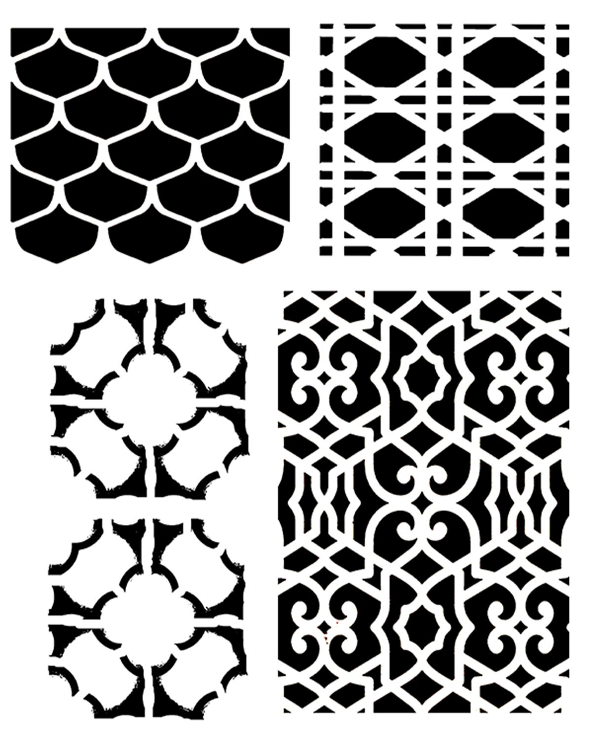 Old World Minis stencil 8x10