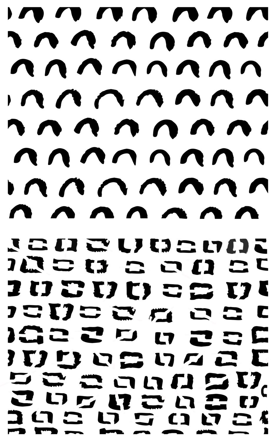 Scribble Marks 7 stencil 5x8