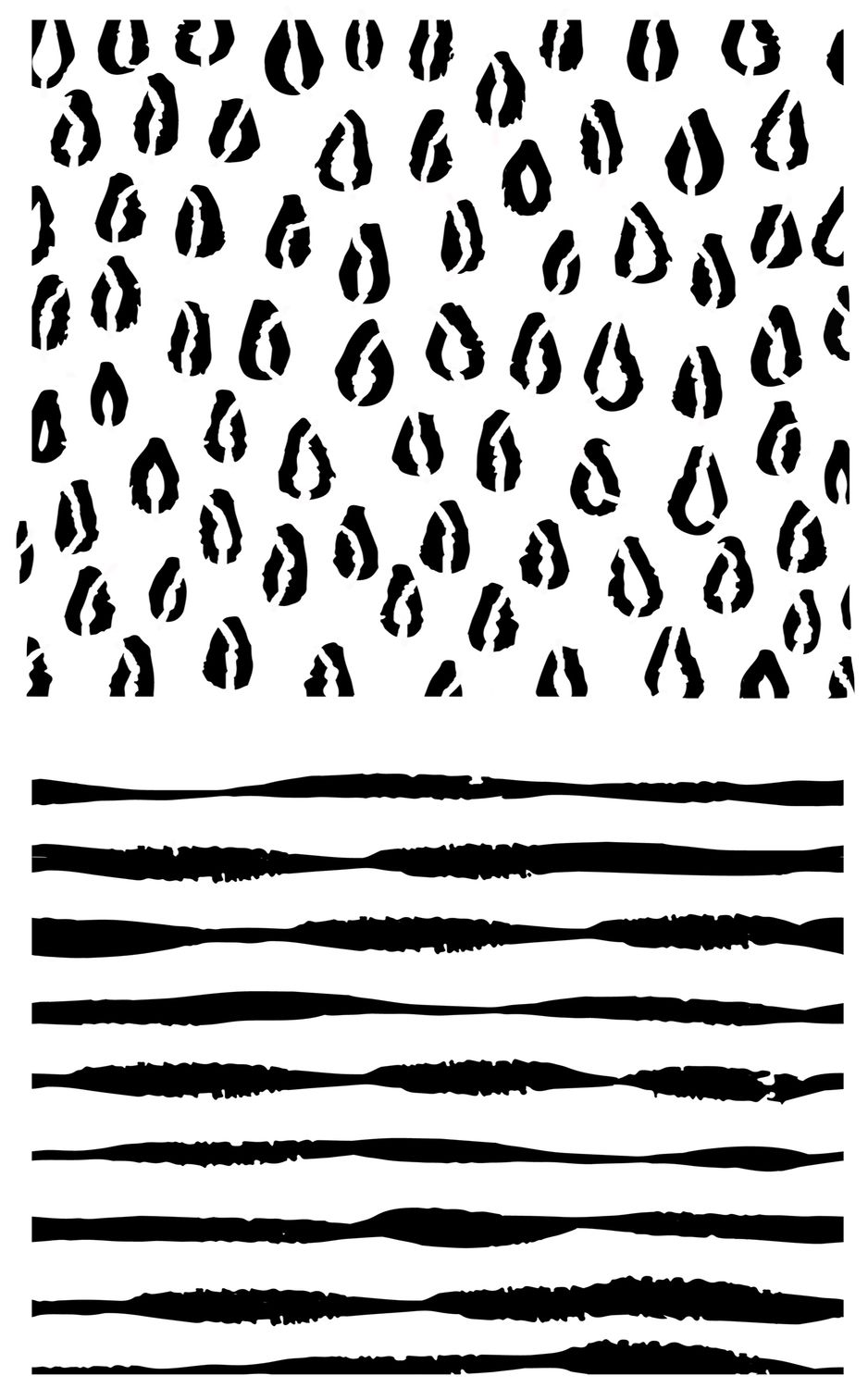 Scribble Marks 9 stencil 5x8