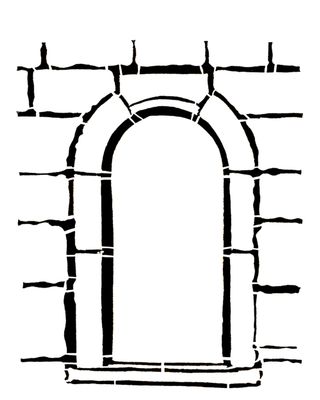 Door 2 large stencil 8x10