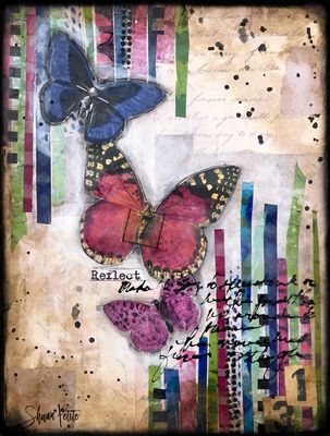 &quot;Reflection&quot; butterfly, Print to be Framed