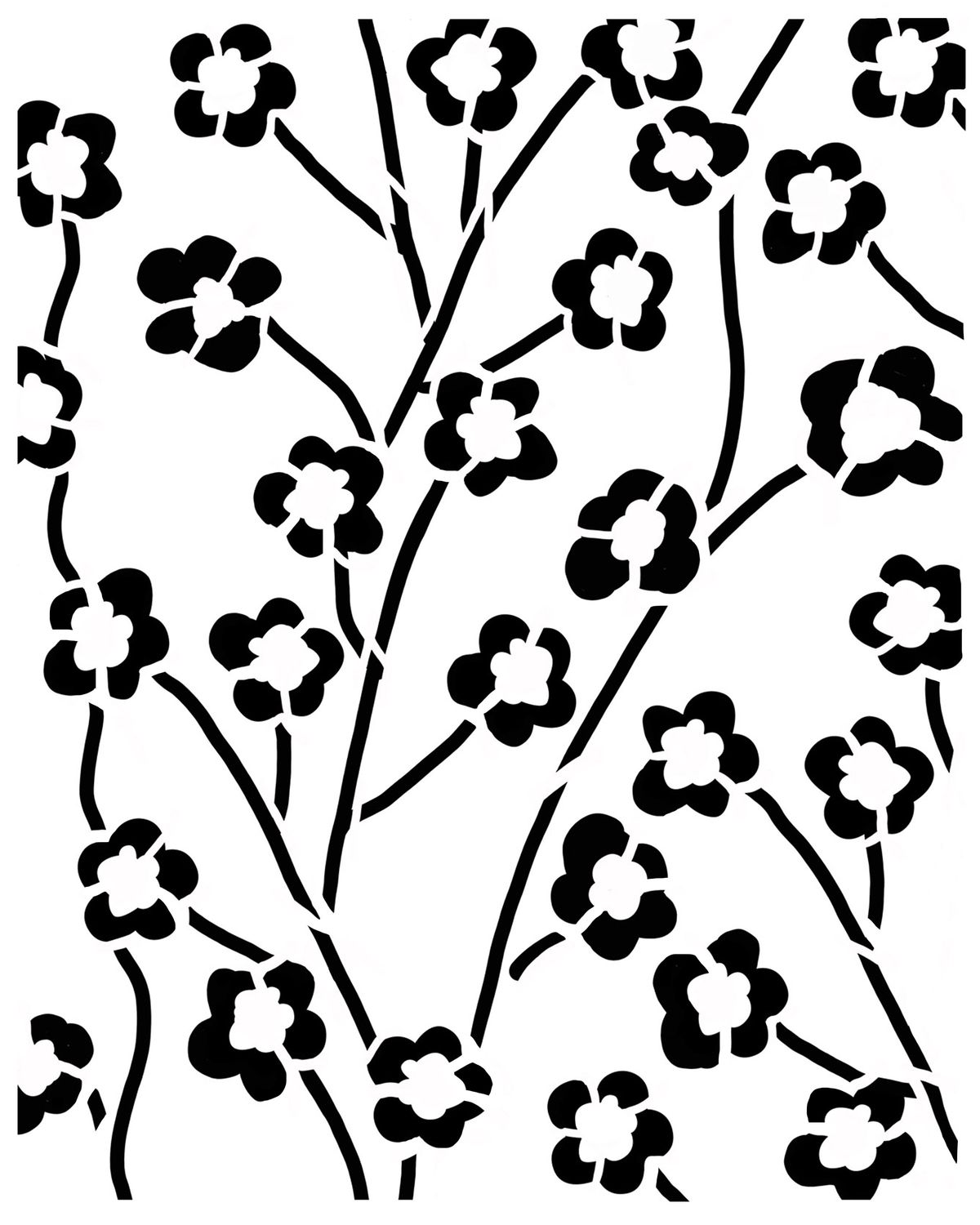 Living and growing 1 stencil 8x10