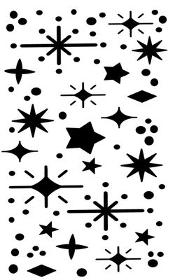 Stars 1 stencil 5x8