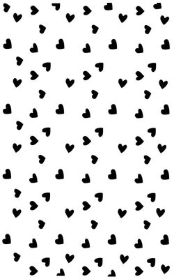 Hearts 1 stencil 5x8