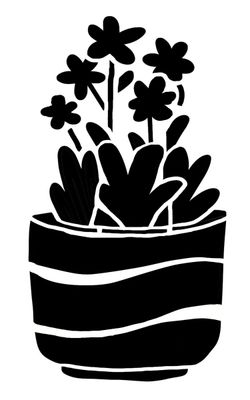 Little Pots 3 stencil 5x8