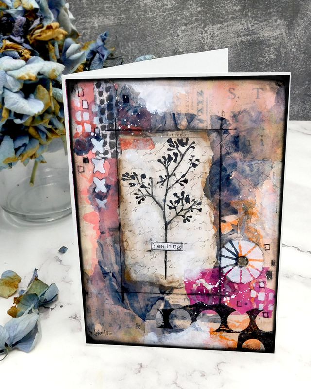 &quot;Healing&quot; 5x7 abstract card