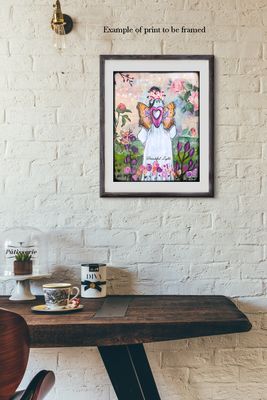 "Beautiful Light" Angel Print to be Framed