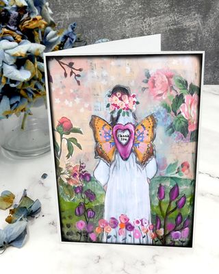 &quot;Thank You&quot; angel 5x7 card