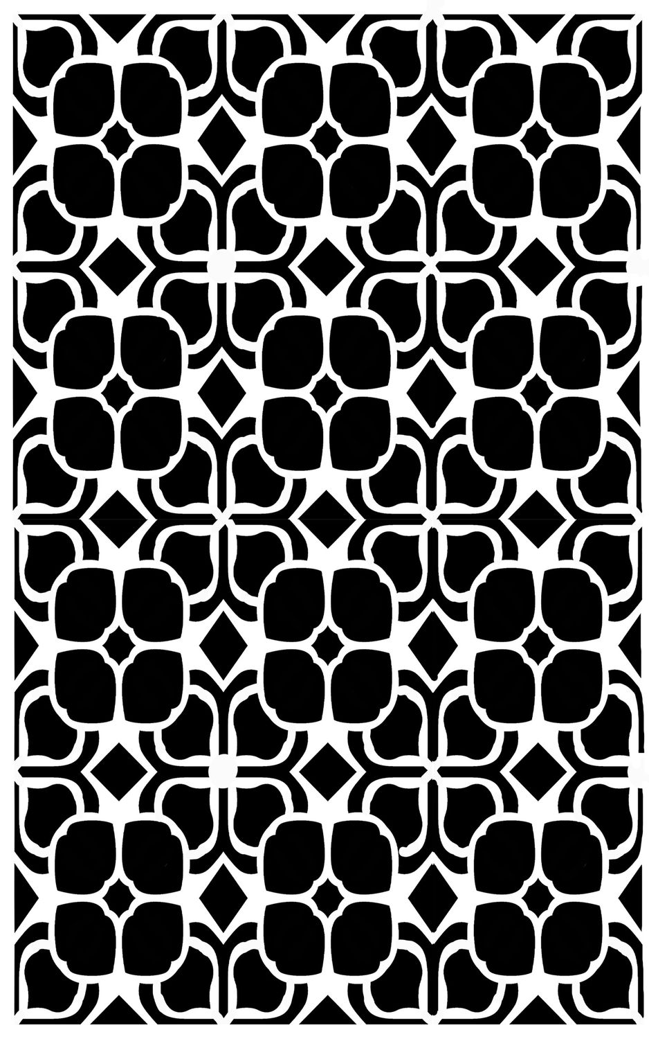 Retro Pattern 5 stencil 5x8