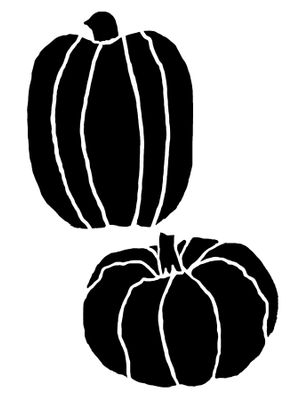 Pumpkins large stencil 9x12