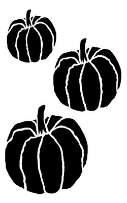 Pumpkins round stencil 5x8