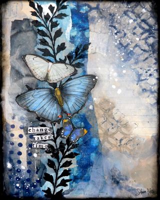 &quot;Changes take time&quot; butterfly Print to be Framed