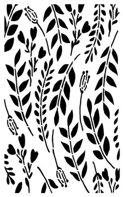 In the Garden stencil 5x8