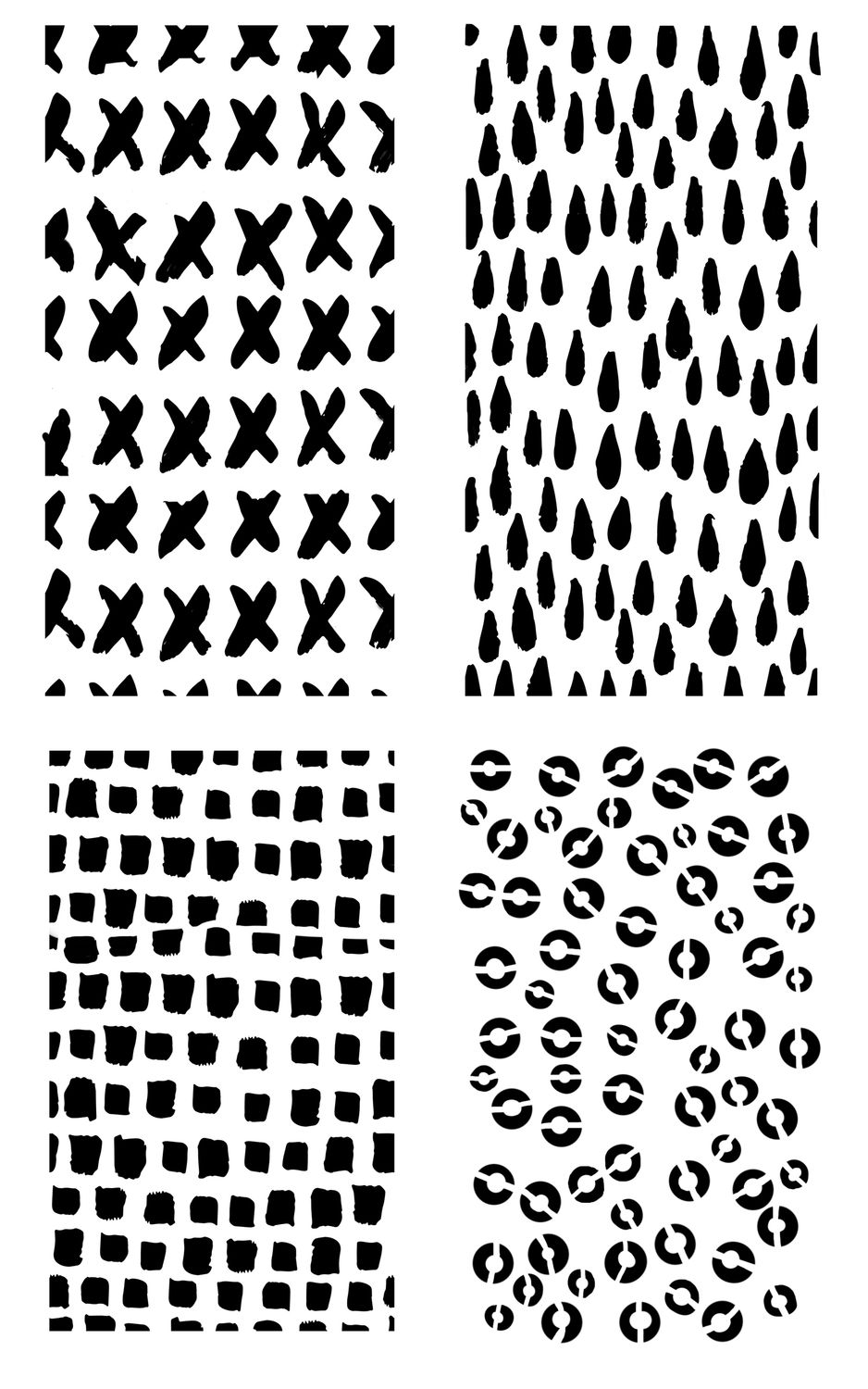 Scribble marks 1 stencil 5x8 &quot;CLEARANCE&quot;