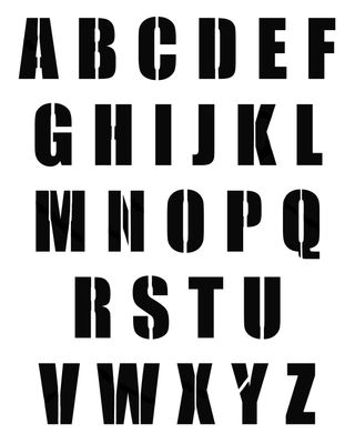 Headline Font stencil 8x10