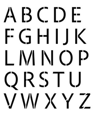 Polished Font stencil 8x10