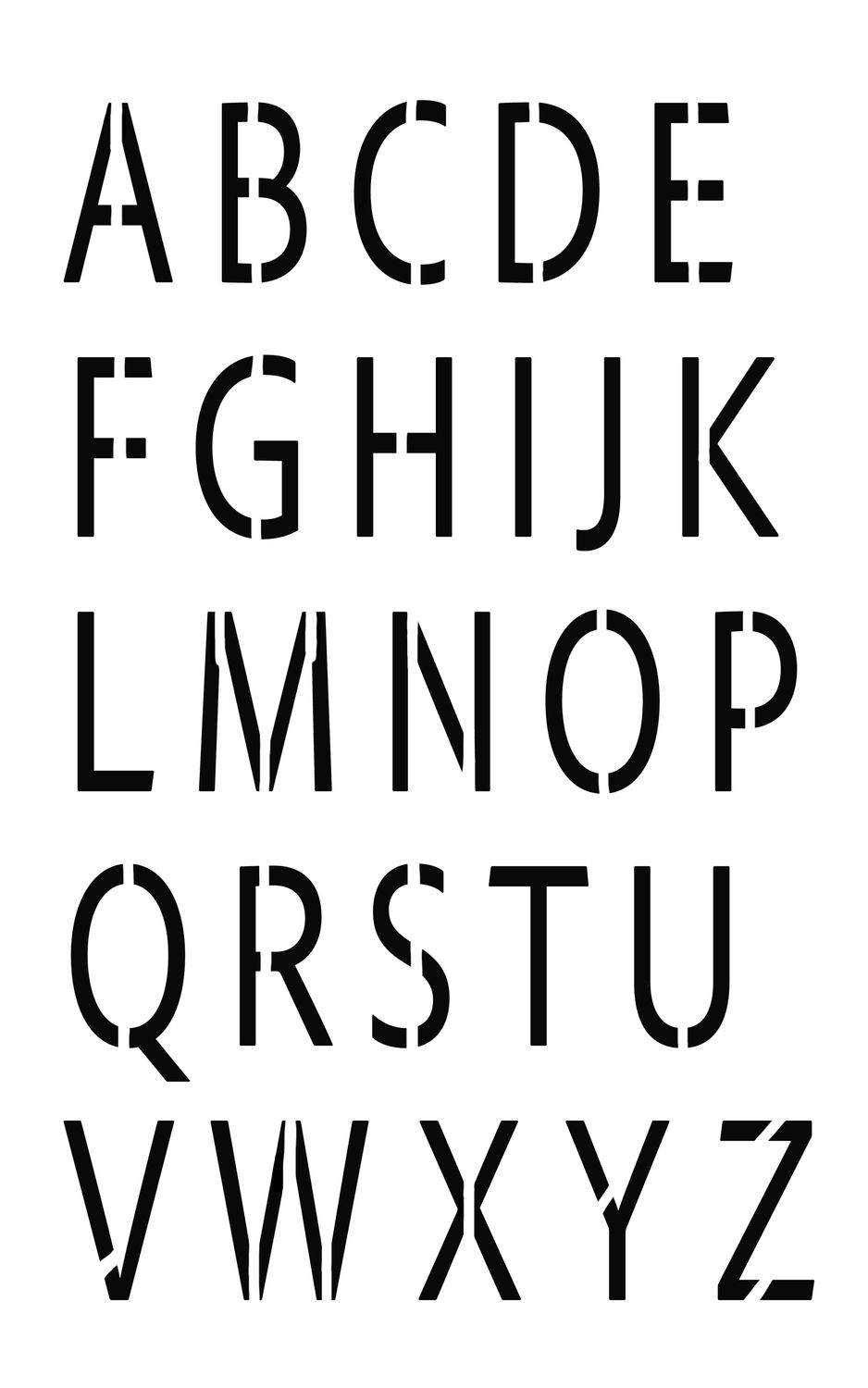 Polished Font stencil 5x8