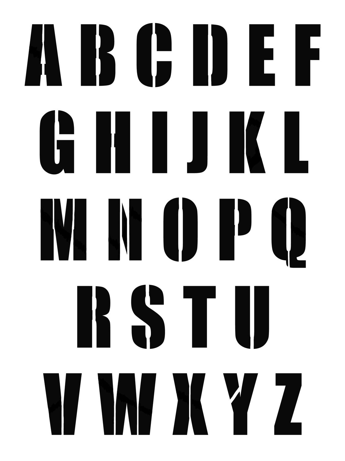 Headline Font stencil 9x12