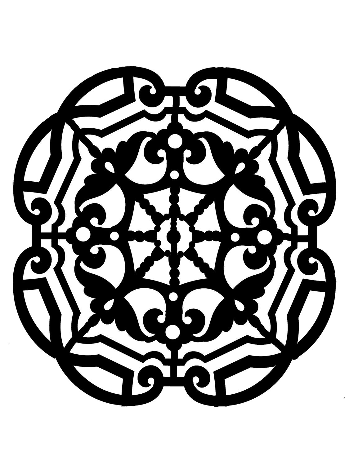 Moroccan Element mask stencil 9x12