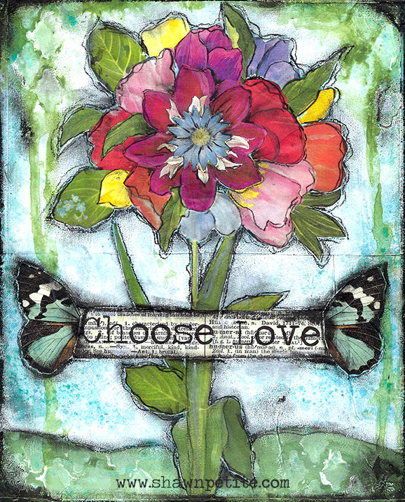 "Choose Love" Print on Wood and Print to be Framed