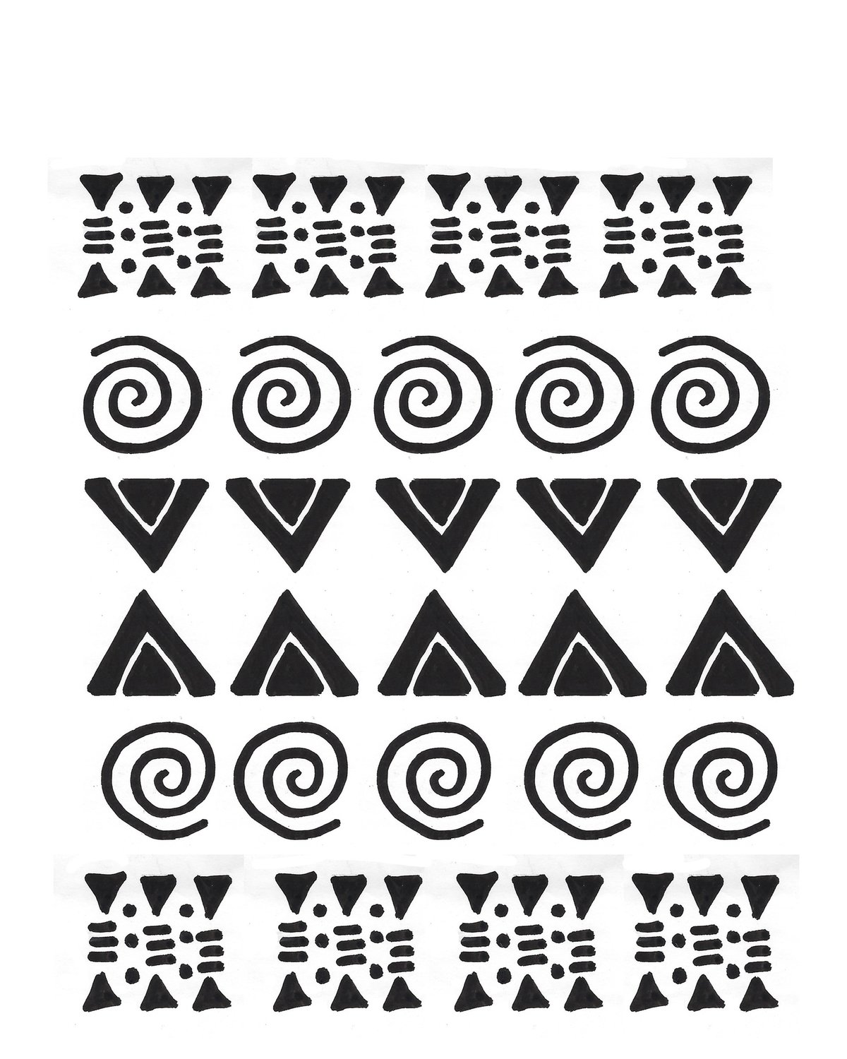 Tribal stencil 8x10