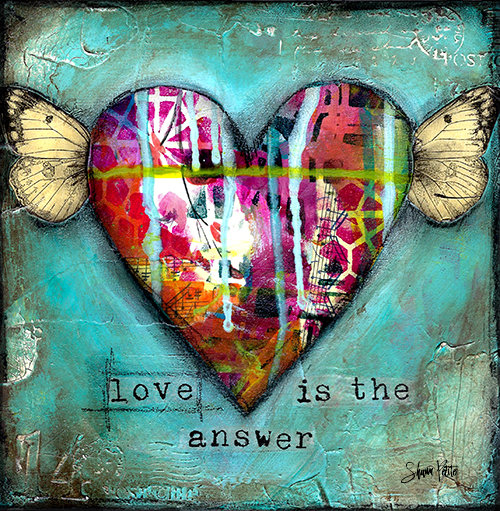 &quot;Love is the Answer&quot; Print on Wood and Print to be Framed