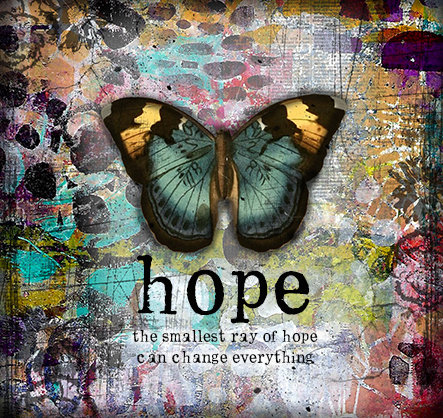 &quot;Hope, the smallest ray of Hope&quot;,  Print on Wood and Print to be Framed