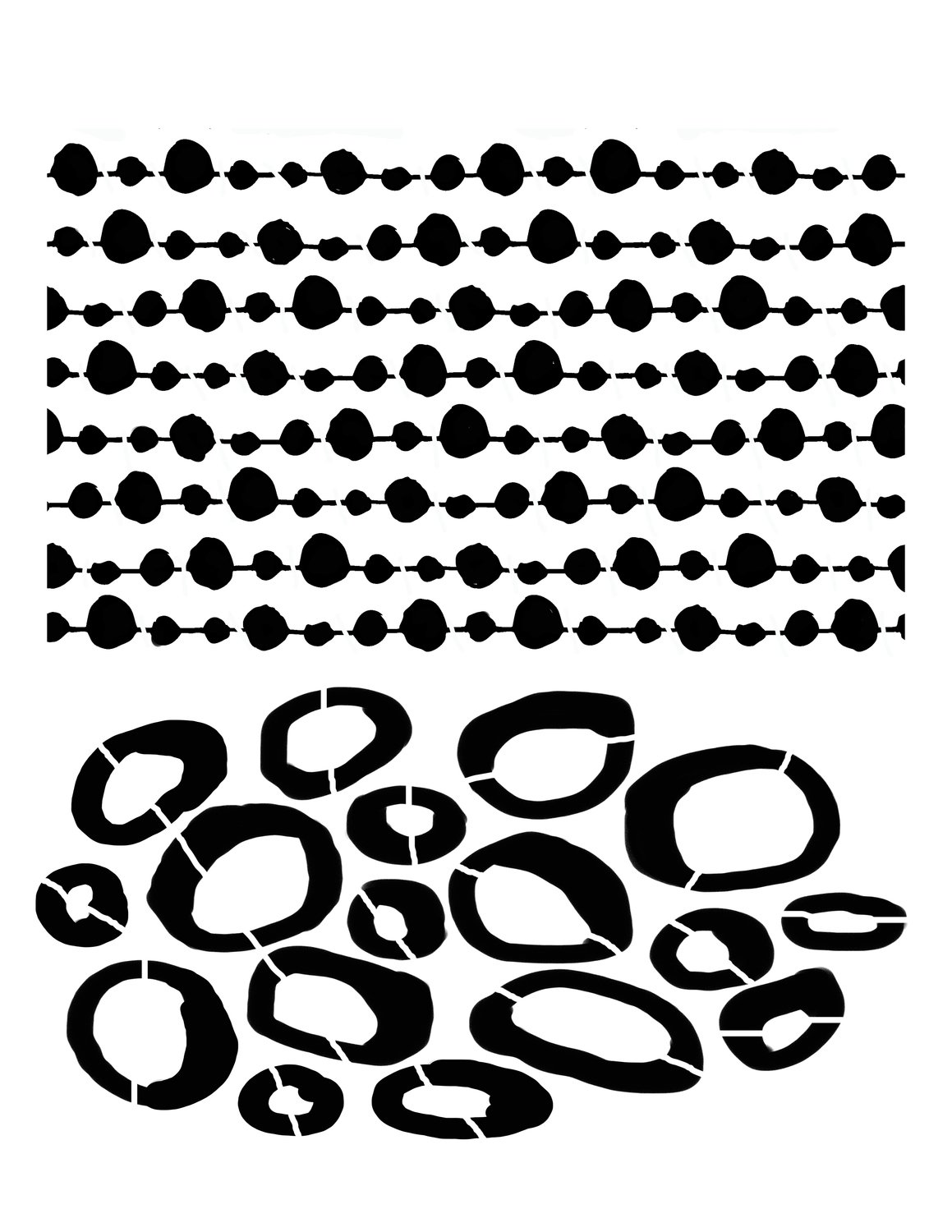 Pattern 6 stencil 8x10