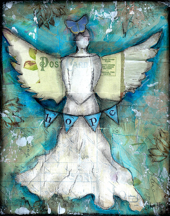 "Hope Angel" Print on Wood and Print to be Framed