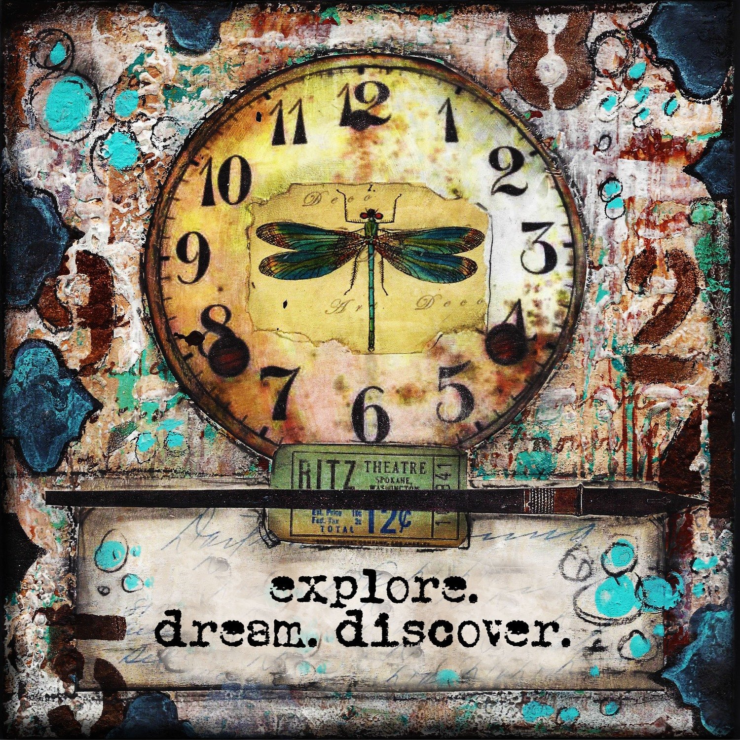 "Explore, Dream, Discover" Print on Wood and Print to be Framed