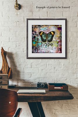 "Hope, the smallest ray of Hope",   Print to be Framed