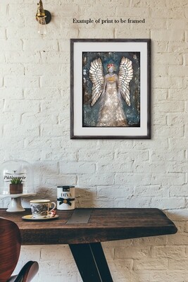 "Angel of strength" Print to be Framed