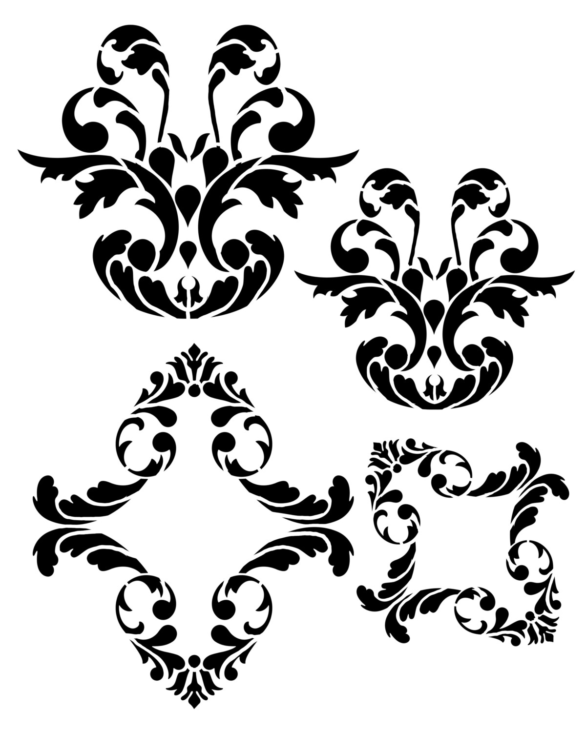 Paris Elements 2 stencil 8x10