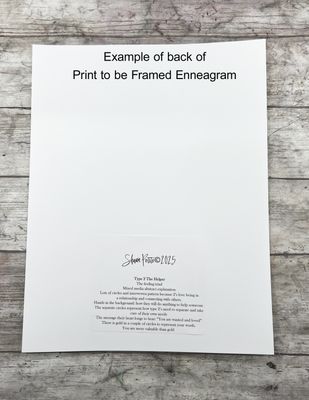 "Enneagram Type 4" The Romantic: Print to be Framed