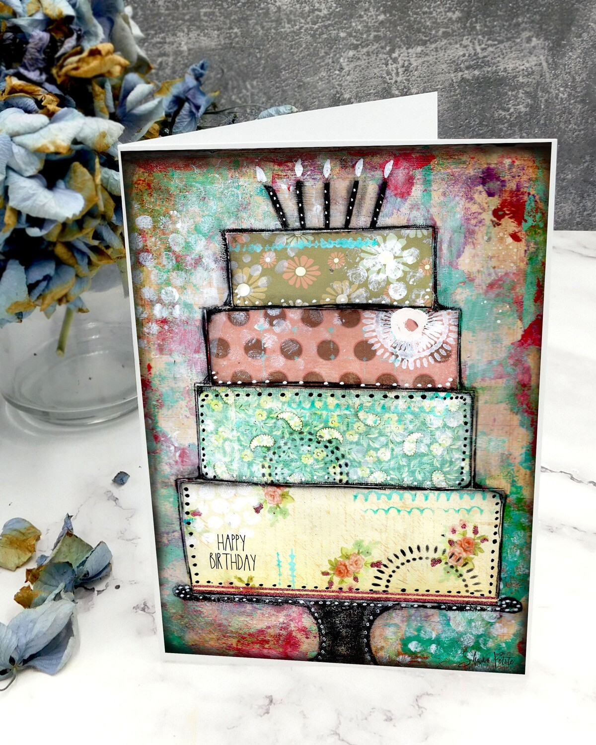 "Happy Birthday" 5x7 cake card