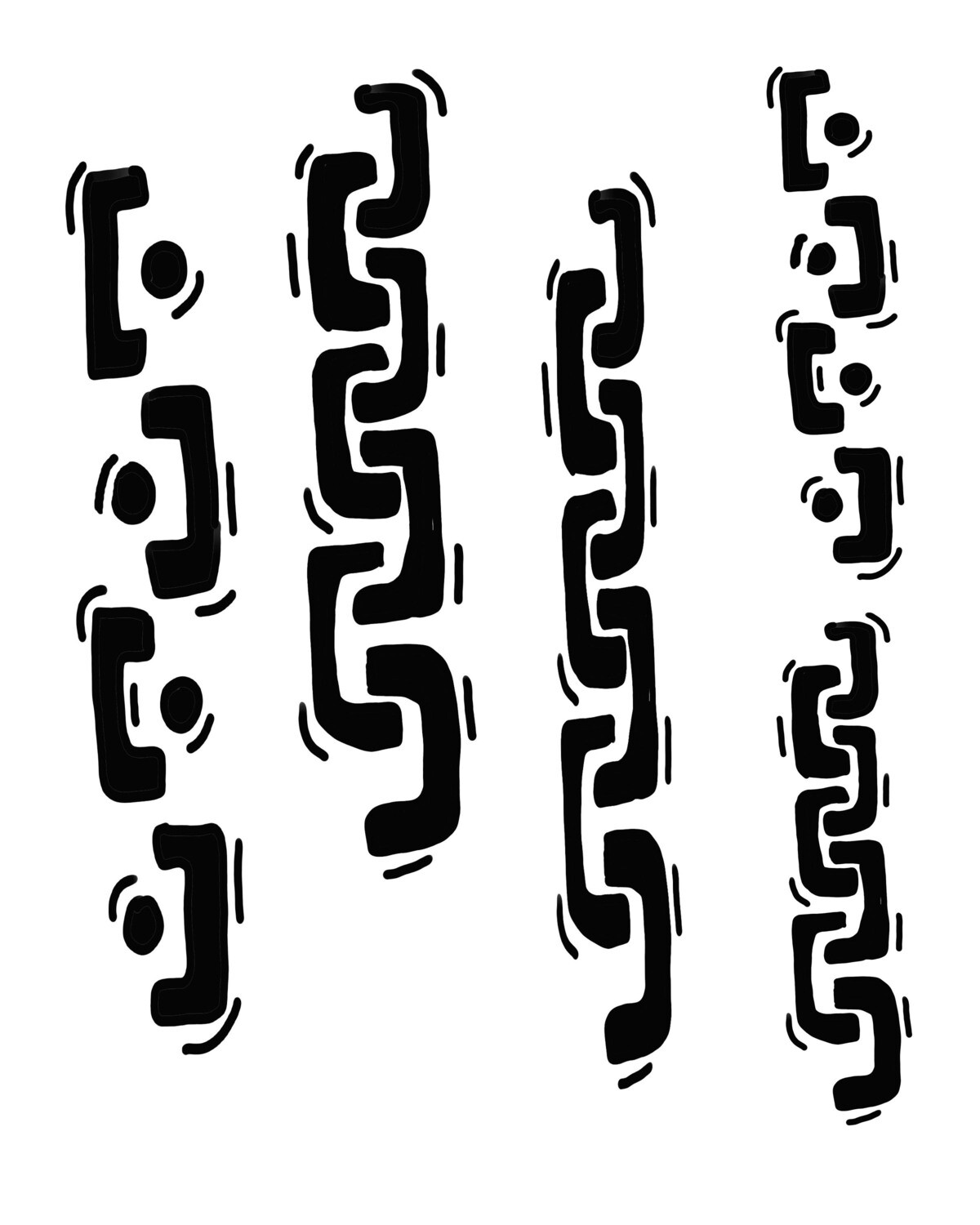 Carved Links stencil 8x10