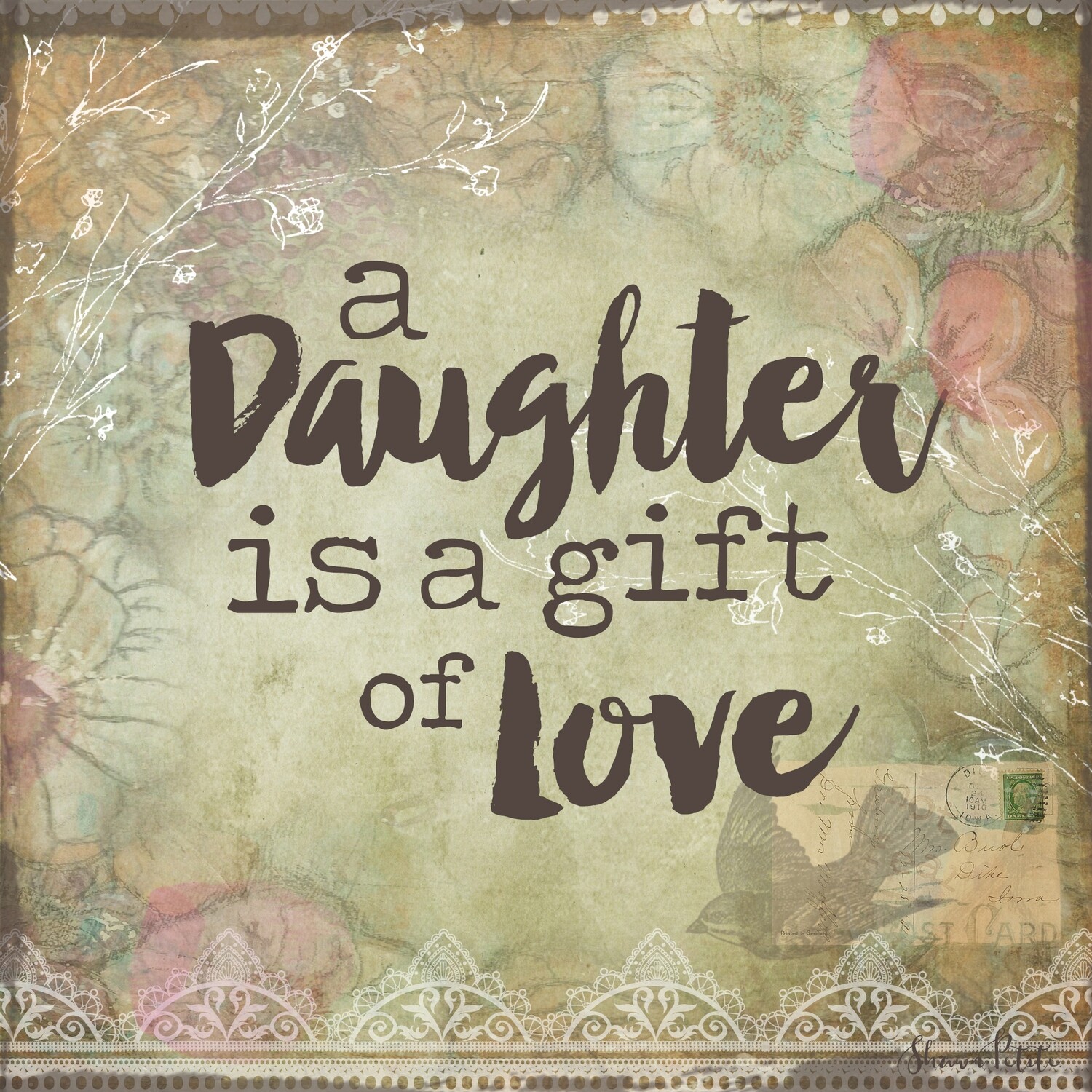 A daughter is a gift of Love digital instant download