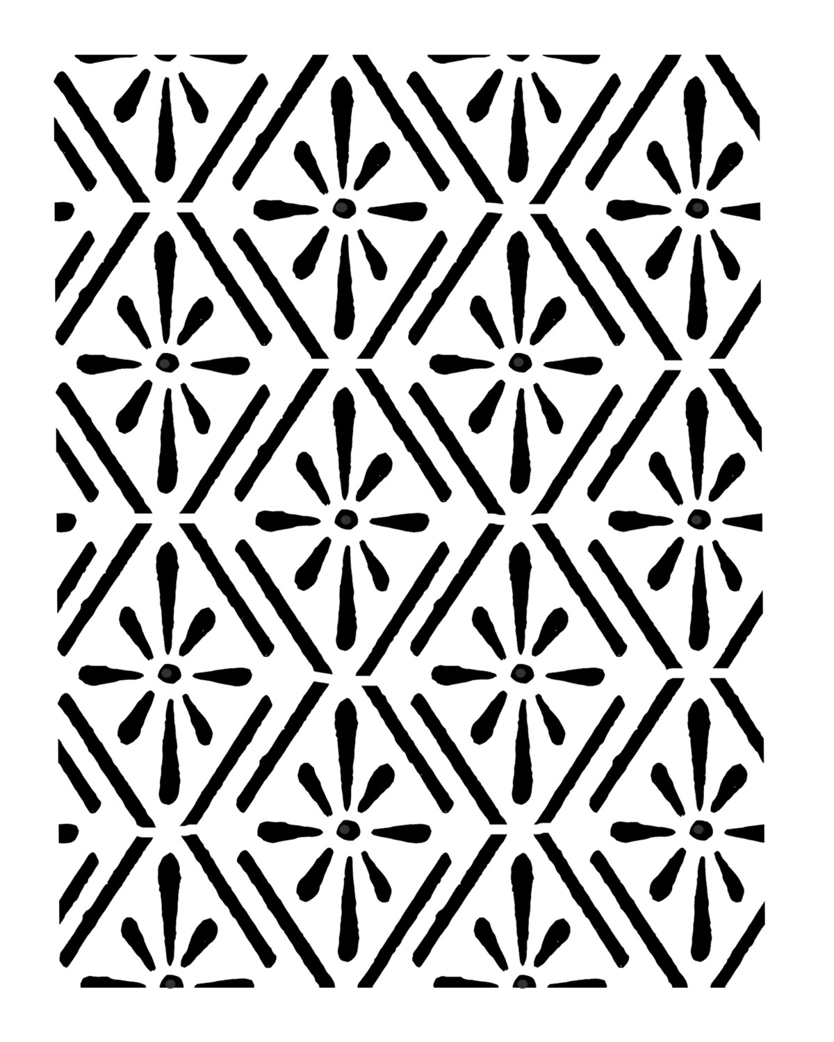 Vintage Pattern 1 stencil 8x10