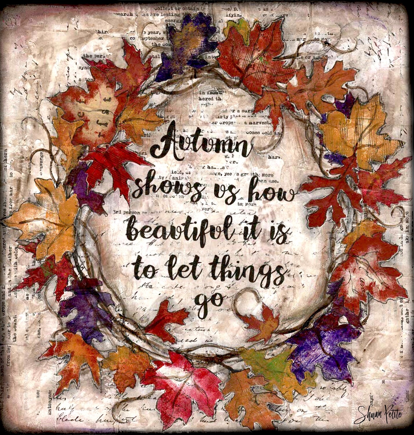 Autumn wreath, digital instant download