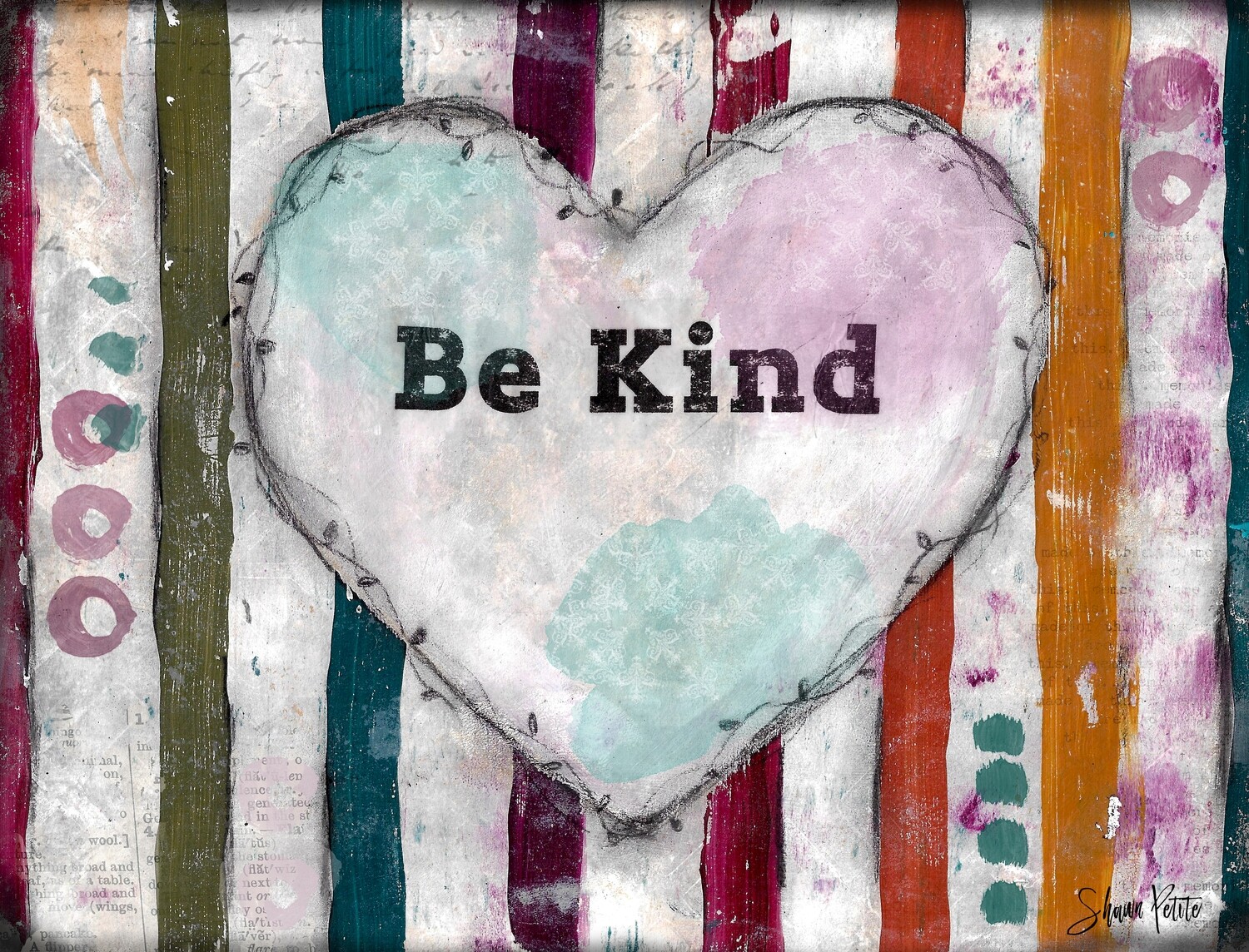Be Kind, heart digital instant download