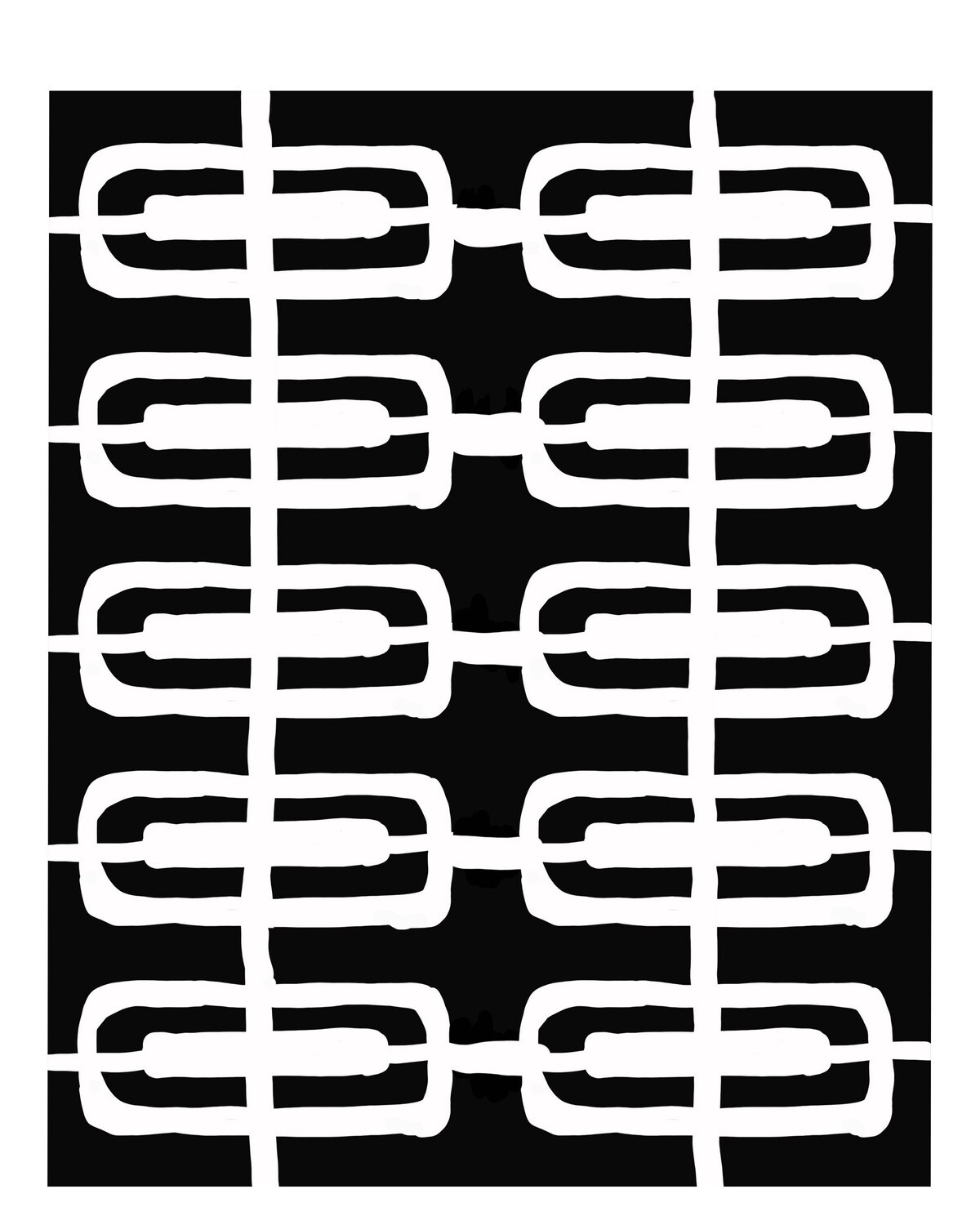 Retro Pattern 4 stencil 8x10