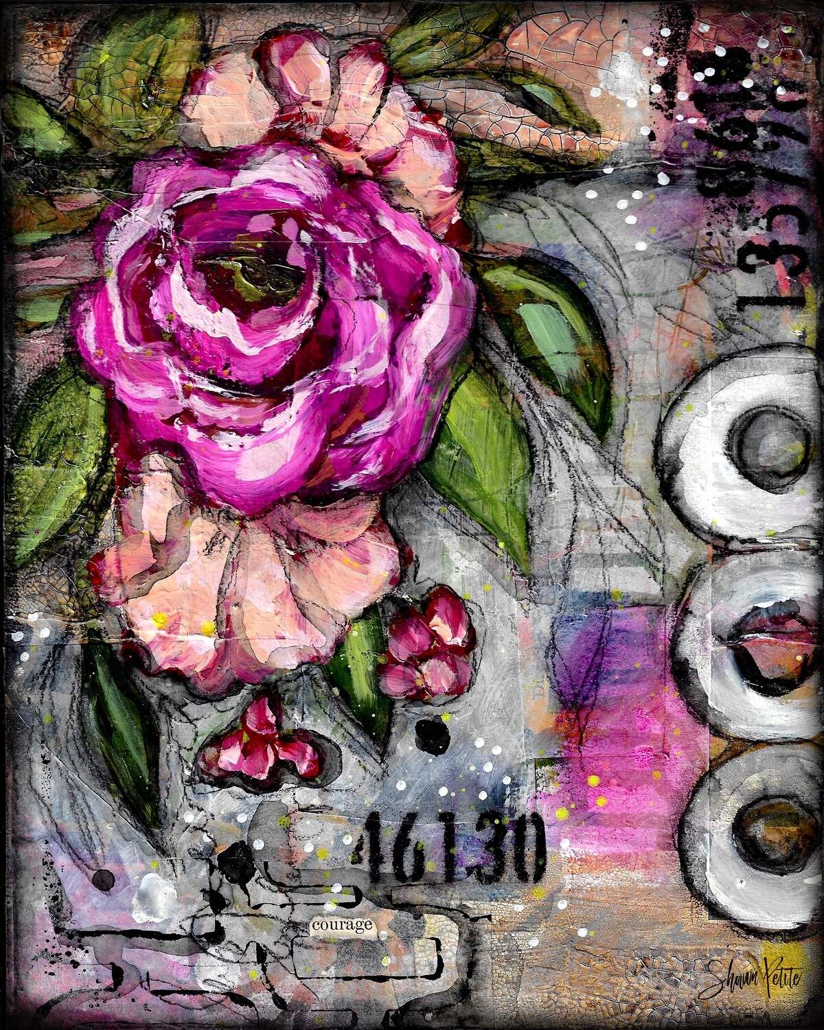 "Courage" tender and strong series flower Print to be Framed