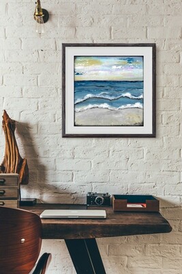 "A day at the beach" Print to be Framed