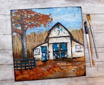 "Make the most of every moment" 12x12 mixed media original on birch wood
