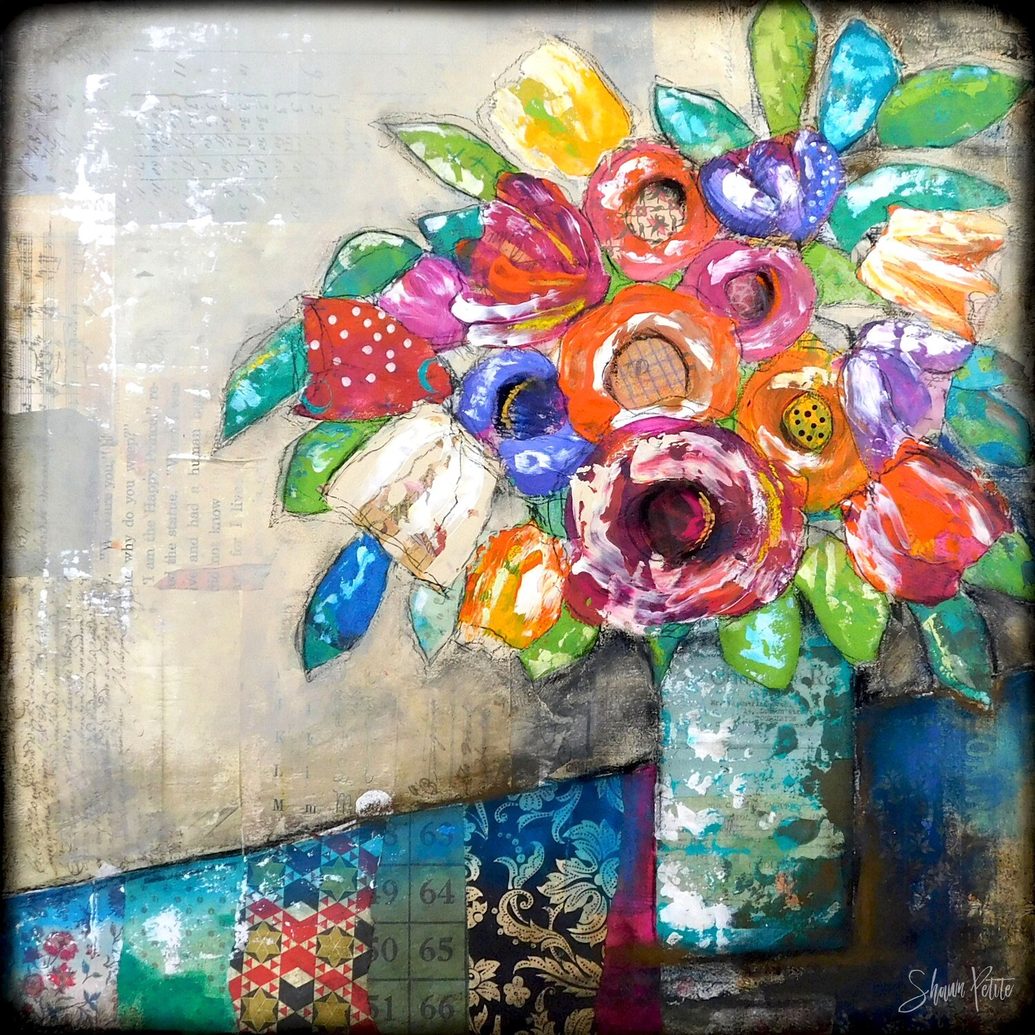 Mixed-media-portrait-with-flowers-art-print