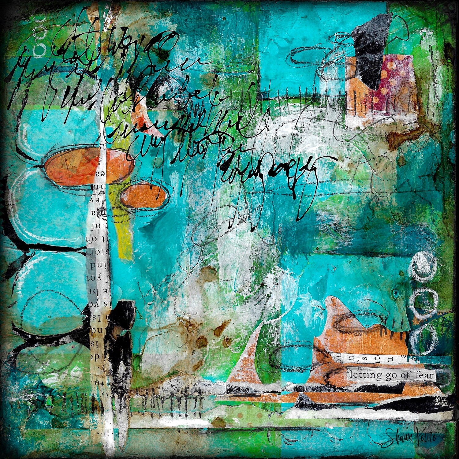 "Letting go of Fear" Print to be Framed